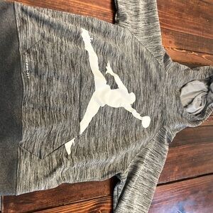 Jordan Gray Hoodie with White Logo